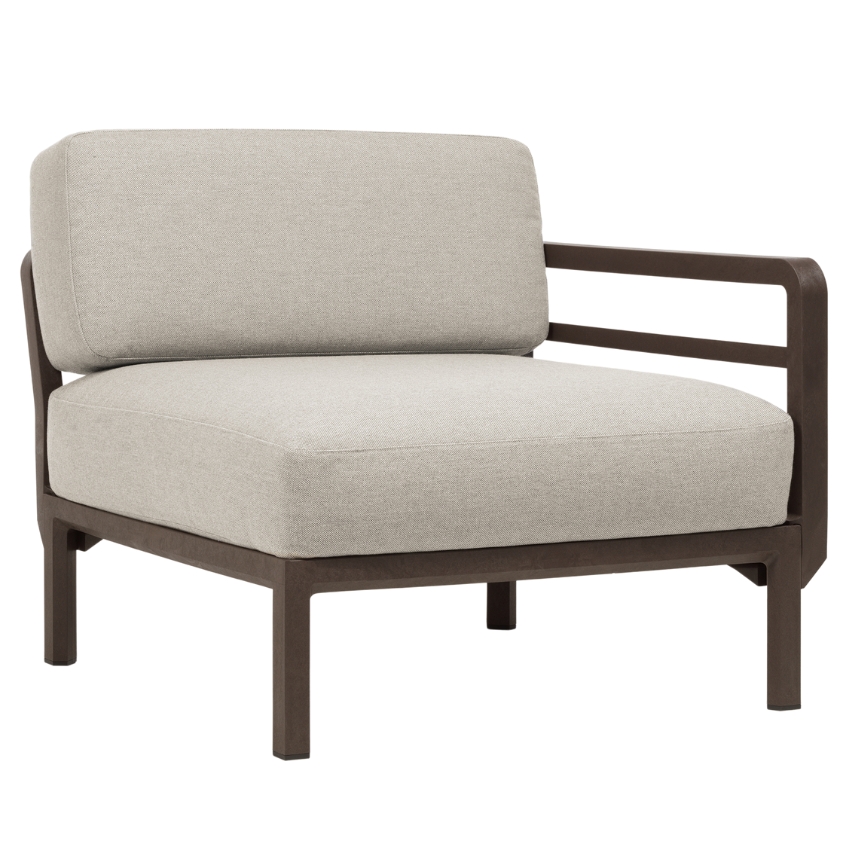 Nardi Béžový zahradní koncový modul Maximo s hnědou podnoží