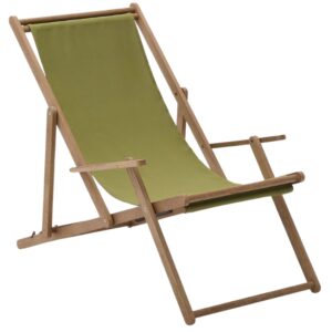 Kave Home Zelené zahradní skládací lehátko Vilara