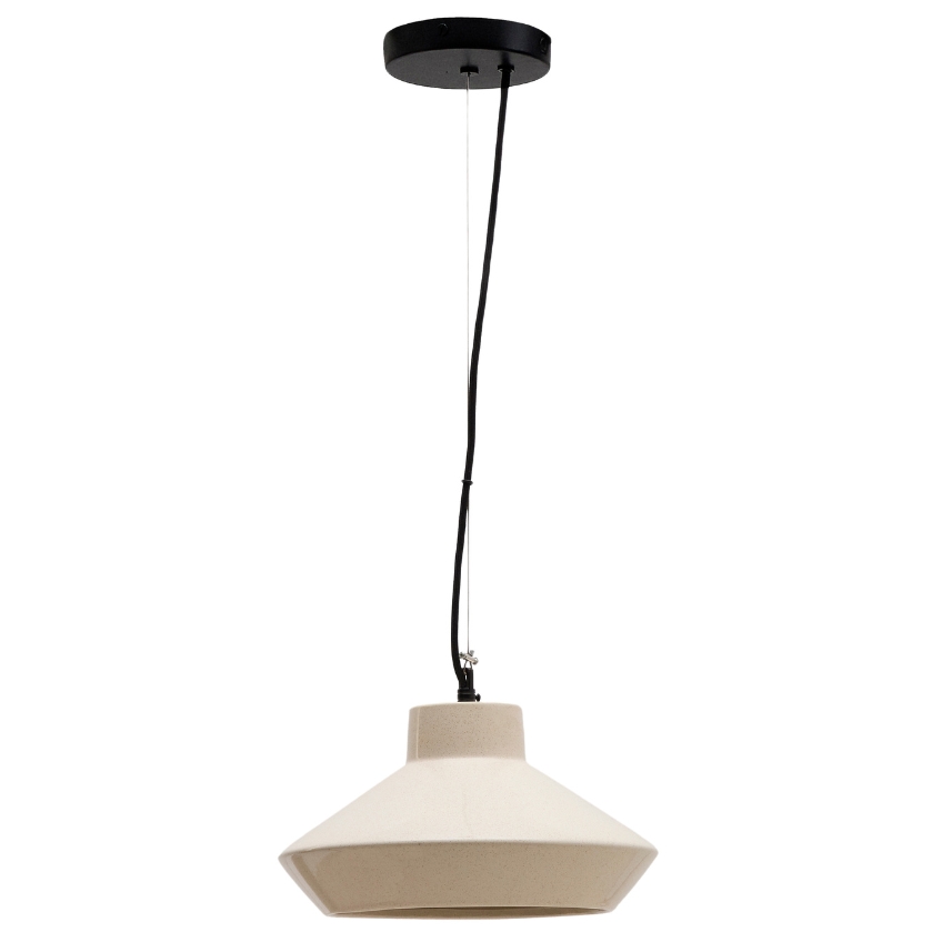Béžové keramické závěsné světlo Kave Home Portol 31 cm