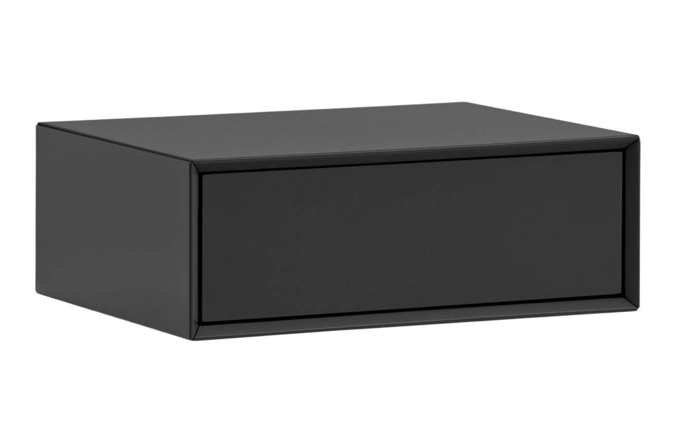 Černý závěsný noční stolek Teulat Platt 55 x 40 cm