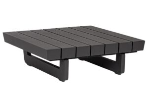 Bizzotto Šedý hliníkový zahradní stolek Infinity 74 x 74 cm