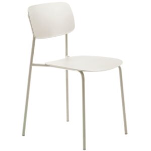 Unique Furniture Béžovošedá plastová jídelní židle Kirkland