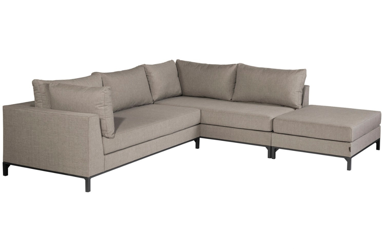 WOOOD Hnědá rohová zahradní pohovka Sicilia 262 cm