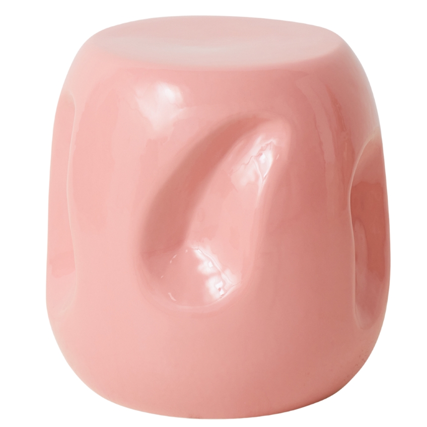 HKLIVING Růžový keramický odkládací stolek Currents 38 cm