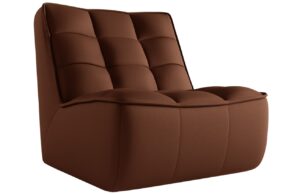 Maison Heritage Koňakově hnědé kožené křeslo Moni