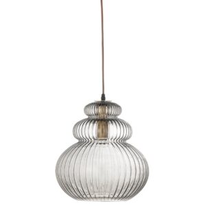 Bloomingville Šedé skleněné závěsné světlo Sybia 31
