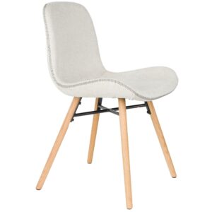 White Label Béžová čalouněná jídelní židle WLL LESTER