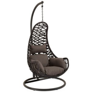 Somcasa Šedé závěsné křeslo Constanza