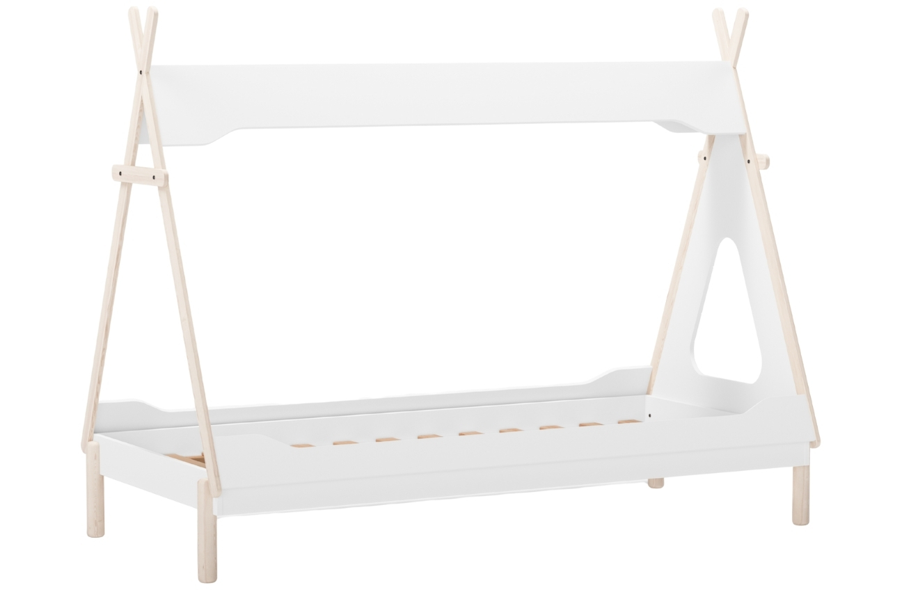 Marckeric Bílá dřevěná dětská postel Nora 90 x 190 cm