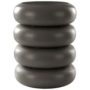 Jotex Tmavě šedý kovový květináč TESSA 34 cm