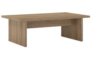 Marckeric Hnědý konferenční stolek Loana s dubovým dekorem 120 x 70 cm