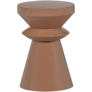 WOOOD Růžový kovový odkládací stolek Fedde 30 cm