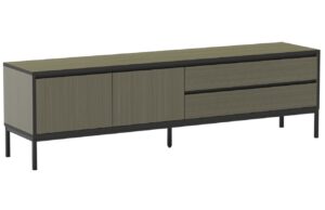 Marckeric Zelený lakovaný TV stolek Lorenza 180 x 40 cm