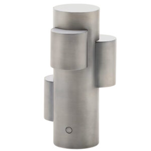 Kave Home Světle šedá kovová nabíjecí LED lampa Adrina