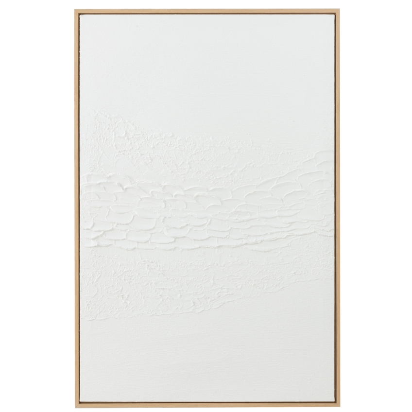 J-line Bílý abstrakní obraz Lauwra 80 x 120 cm