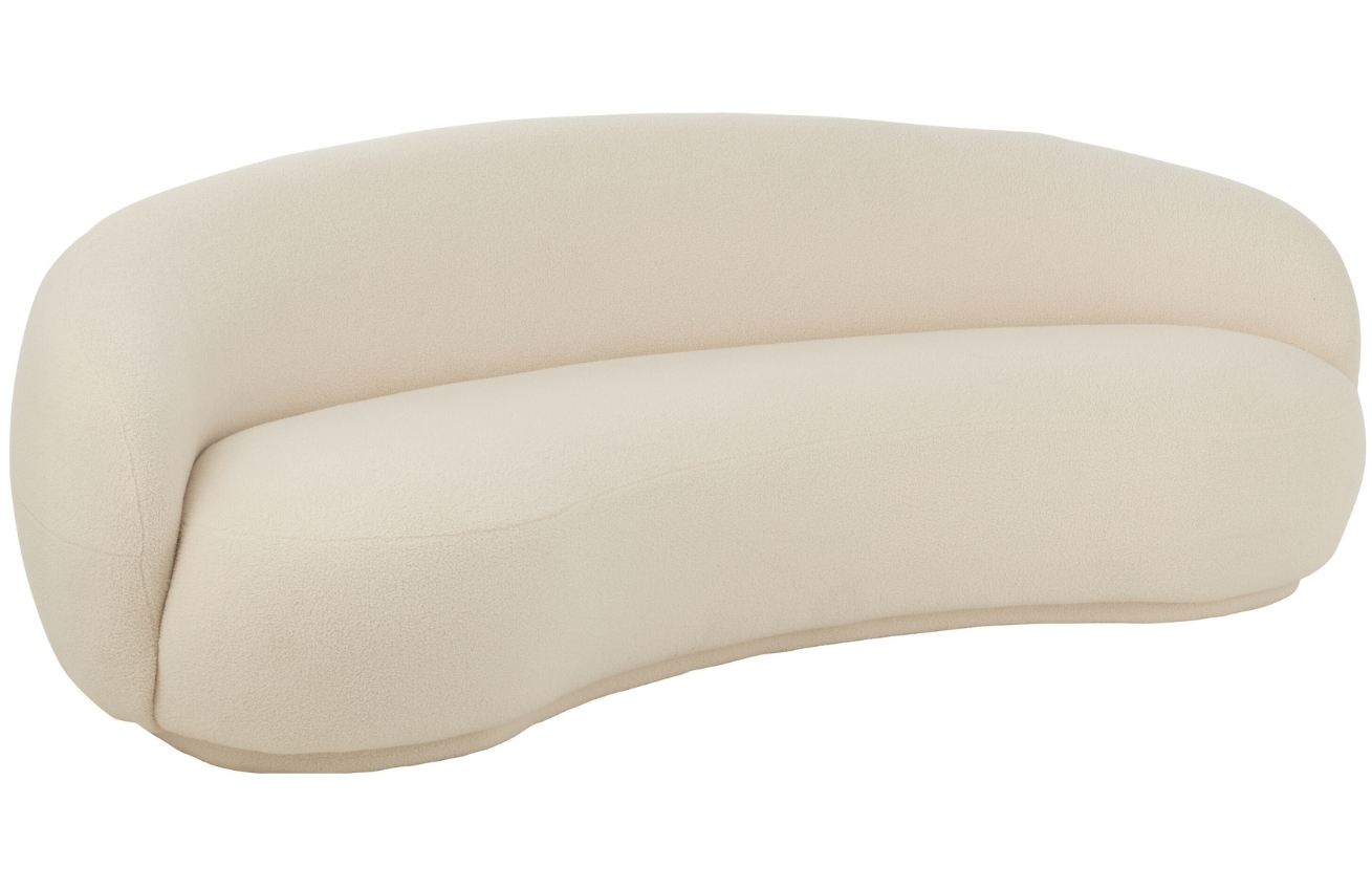 J-line Bílá čalouněná pohovka Polar 234 cm