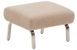 Kave Home Světle hnědá čalouněná podnožka Amsen 68 x 55 cm