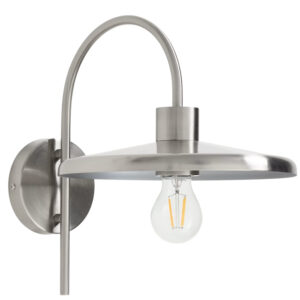 Kave Home Stříbrné kovové nástěnné světlo Nuvira