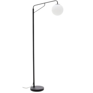 Kave Home Černá kovová stojací lampa Eilo 164 cm