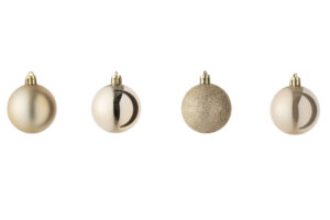 J-line Zlaté plastové vánoční ozdoby Sparkle