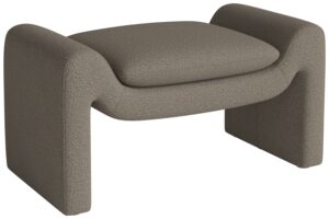 Bolia Světle hnědá bouclé podnožka Mielo 83 x 52 cm