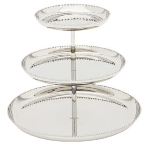 Kave Home Nerezový etažér Nirela