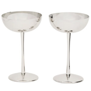 Kave Home Set dvou nerezových skleniček Nirela