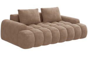 Cosmopolitan Design Tmavě béžová sametová trojmístná pohovka Linz 200 cm