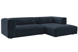 Bobochic Paris Tmavě modrá manšestrová rohová pohovka Harry 273 cm