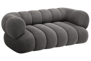 Cosmopolitan Design Šedá sametová dvoumístná pohovka Koge 180 cm