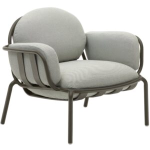 Kave Home Šedo-zelené zahradní křeslo Joncols