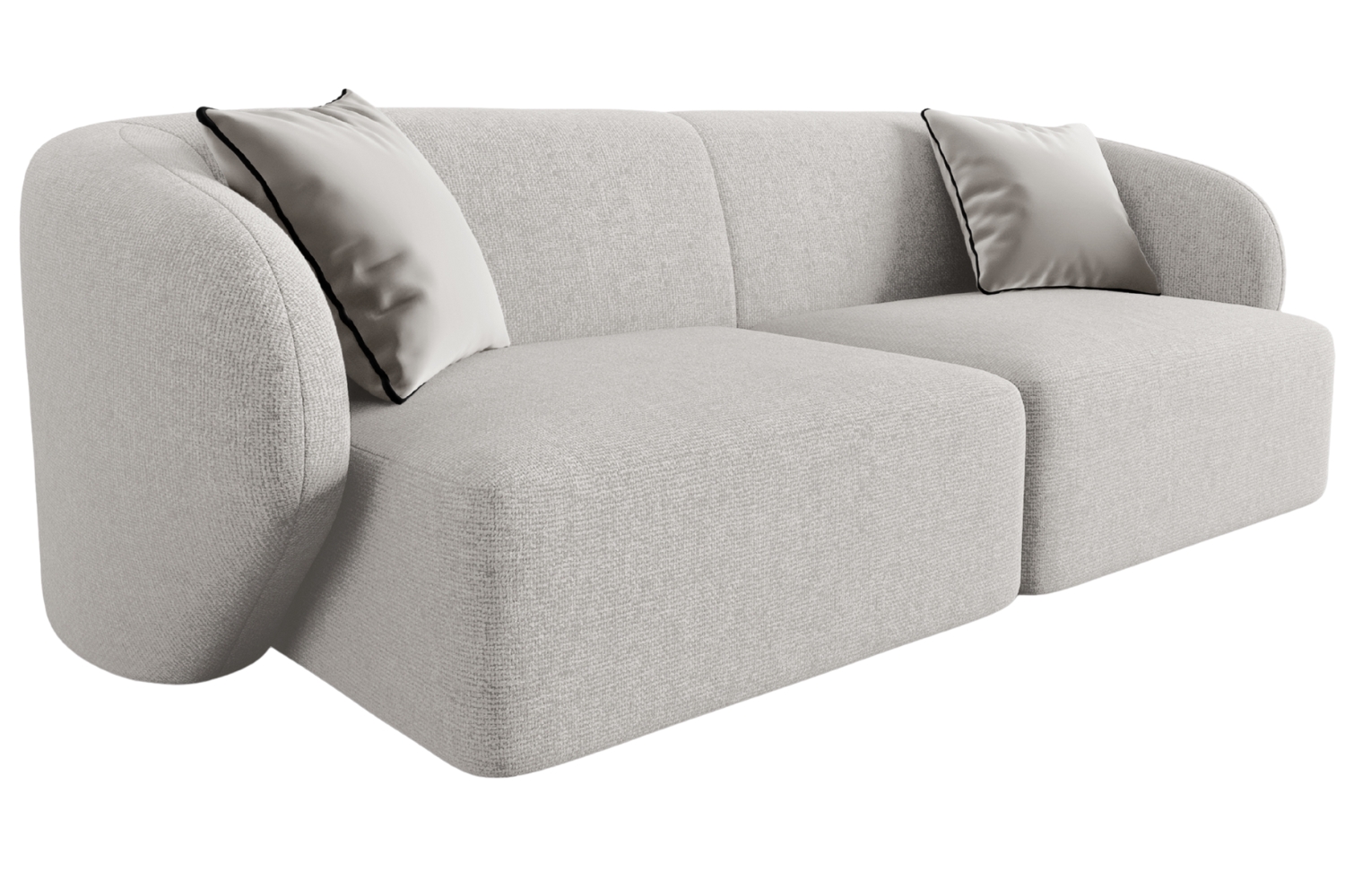 Maison Heritage Světle šedá dvoumístná pohovka Chiara 188 cm