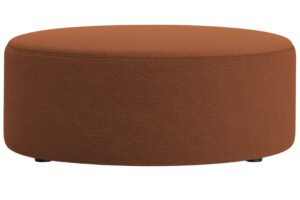 Micadoni Terakotově oranžový bouclé taburet Dia 90 cm