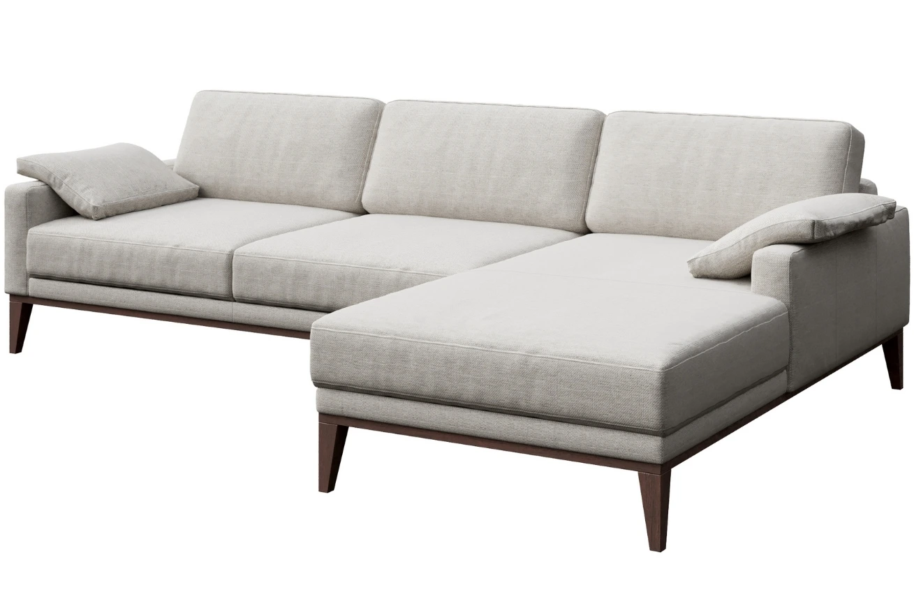 Světle šedá látková rohová pohovka MESONICA Musso