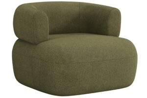 Windsor & Co Zelené bouclé křeslo Aldrin