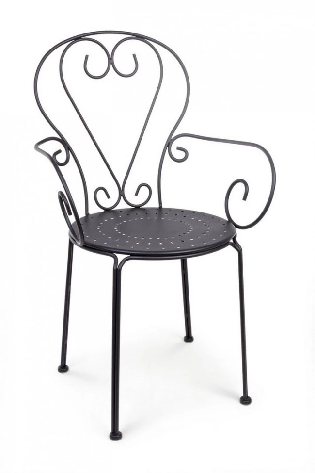 BIZZOTTO Zahradní kovová židle ETIENNE antracit
