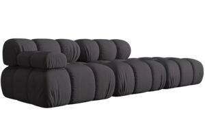 Micadoni Šedá čtyřmístná pohovka Bellis 282 cm