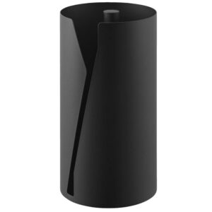 YAMAZAKI Černý kovový držák na roli kuchyňských utěrek Tower 30 cm