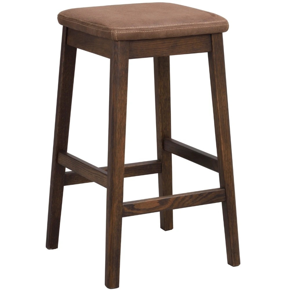 Rowico Hnědá kožená barová židle LIVEMORE 68 cm