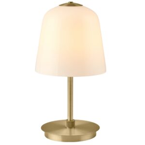 Halo Design Bílá skleněná nabíjecí stolní LED lampa Room 49 28 cm