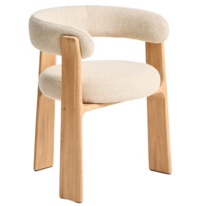 Kave Home Béžová dřevěná zahradní židle Granite