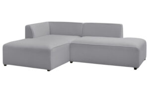 Bobochic Paris Světle šedá bouclé rohová pohovka Megeve 250 cm