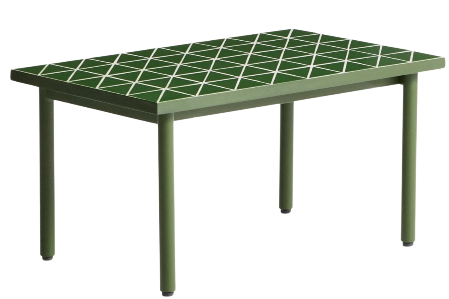 Kave Home Zelený zahradní stolek Maurina 81 x 51 cm