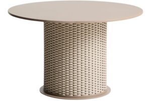 Kave Home Béžovošedý zahradní jídelní stůl Sedalis Ø 120 cm