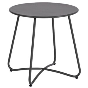 Bizzotto Antracitový kovový zahradní stolek Austin ø 45 cm
