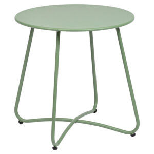 Bizzotto Zelený kovový zahradní stolek Austin ø 45 cm