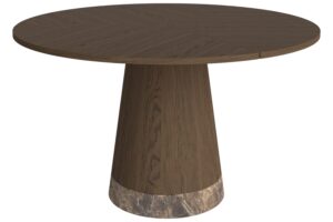 Bolia Tmavý dubový jídelní stůl Piro 125 cm s hnědou mramorovou podnoží