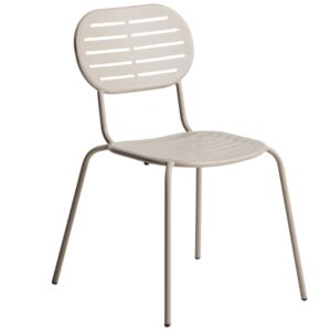 Kave Home Béžová kovová zahradní židle Brai