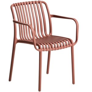 Kave Home Terakotová plastová zahradní židle Isabellini