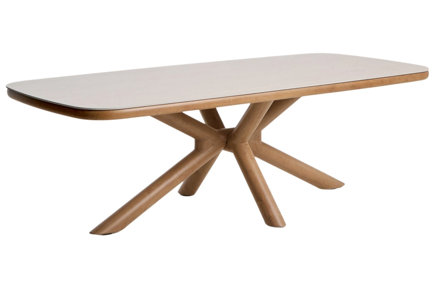 Kave Home Béžový keramický zahradní stůl Mirtia 240 x 110 cm